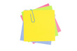 Colour paper with a paper clip