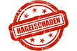 Sternen Stempel rot HAGELSCHADEN