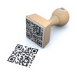 QR rubber stamp QR rubber stamp