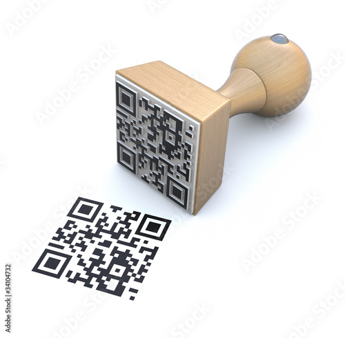 Illustration: QR rubber stamp QR rubber stamp