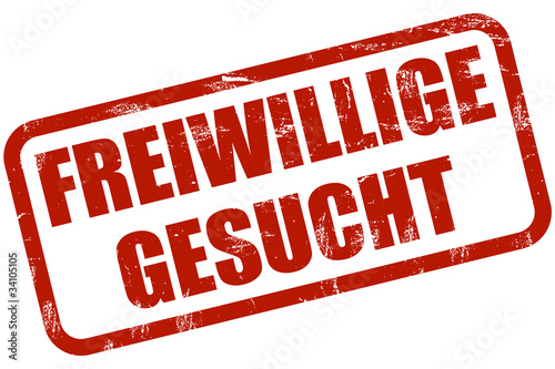 Illustration: Grunge Stempel rot FREIWILLIGE GESUCHT Grunge Stempel rot FREIWILLIGE GESUCHT