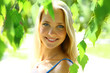 young beautiful blond female with long hair