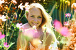 Young beautiful girl enjoying