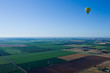 Aerial landscape: view from hot air balloon