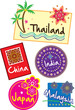 Stock Vector Illustration: Travel sticker