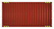 Red cargo container