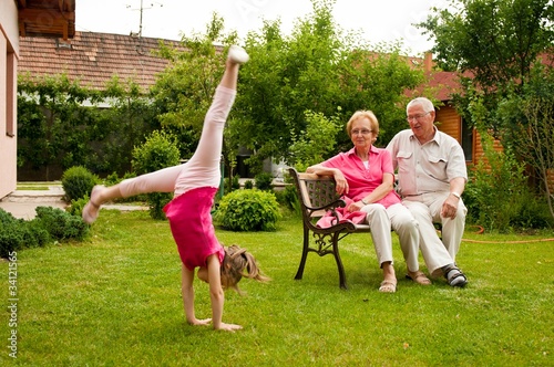 Photo: Happy retirement with grandchild Happy retirement with grandchild