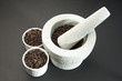 Pestle and Mortar with Black Pepper