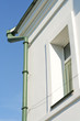 rain gutters on a home