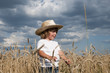 Photo: Blond boy in a field Blond boy in a field