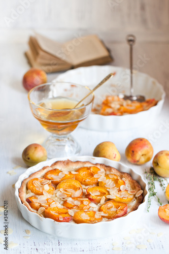 Photo: Breakfast with apricot tart Breakfast with apricot tart