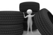 person with tires
