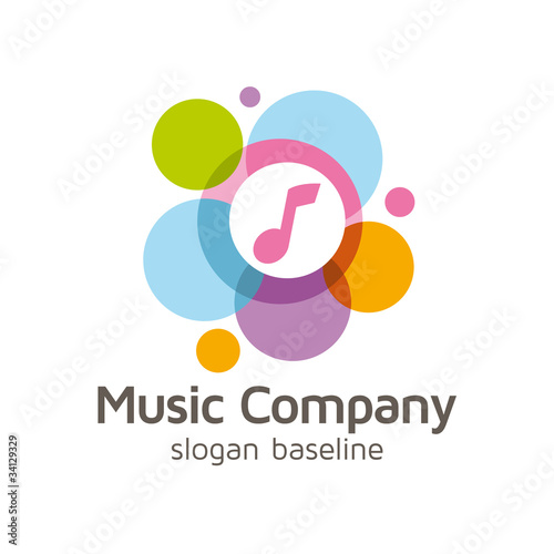 Vector: musique, logo d'entreprise, music logo musique, logo d'entreprise, music logo