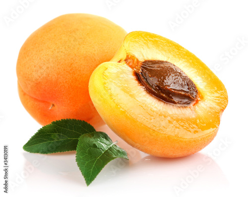 Photo: apricot fruits with green apricot fruits with green