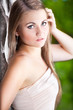 Portrait of beautiful caucasian teen with long hair Portrait of beautiful caucasian teen with long hair