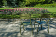 Parisian garden and old chairs