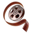 Reel of film with the protruding film can