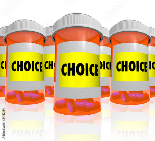 Illustration: Choice - Choose from Many Prescription Bottles Choice - Choose from Many Prescription Bottles