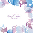 summer background with shell