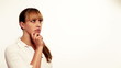Worried woman thinking