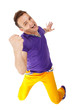 dancer posing in a fight position