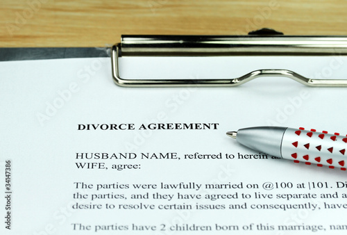 Photo: Divorce Agreement Divorce Agreement