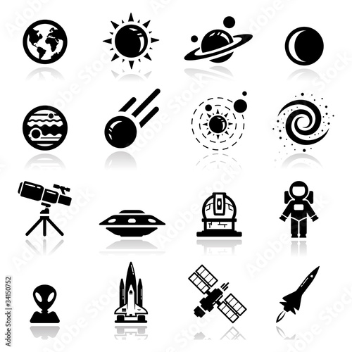 Vector: Icons set space Icons set space