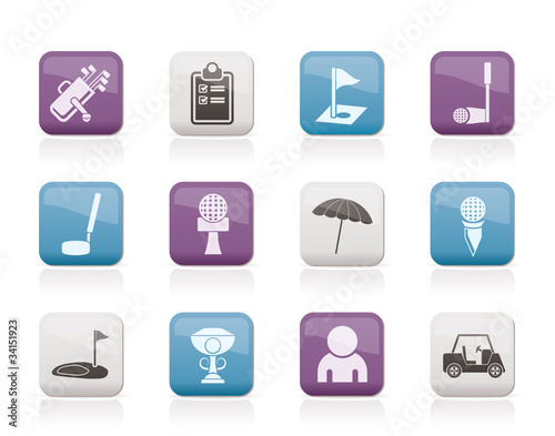 Vector: golf and sport icons - vector icon set golf and sport icons - vector icon set
