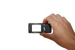 Mobile Phone With Hand On White