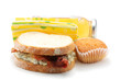 Breakfast with bacon and egg salad