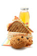 Cookies, sandwiches, juice