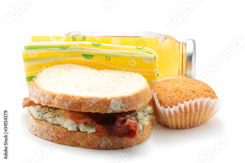 Photo: Breakfast with bacon and egg salad Breakfast with bacon and egg salad
