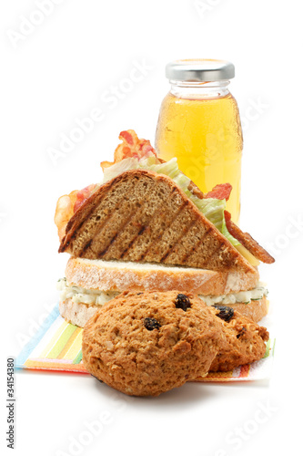 Photo: Cookies, sandwiches, juice Cookies, sandwiches, juice