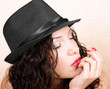 Woman in hat