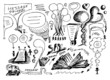 hand drawn dialog icons