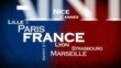 Villes de France drapeau nuage de tag animation