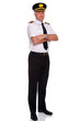 Photo: Airline pilot arms folded Airline pilot arms folded