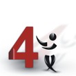 Illustration: Figur mit Zahl 4 Figur mit Zahl 4