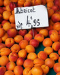 Fresh apricots at an outdoor market in France Fresh apricots at an outdoor market in France