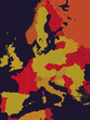 Map of modern Europe at the background