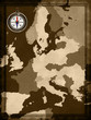 Map of modern Europe at the background