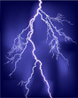 bright lightning in lilac sky illustration