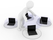 Conceptual image - protection of information. 3d