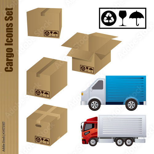 Vector: Cargo Icons Set Cargo Icons Set