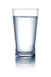 Glass of water isolated on white background