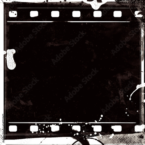 Illustration: Grunge film frame with space for your text or image Grunge film frame with space for your text or image