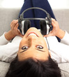 woman listen music woman listen music