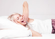 woman waking up