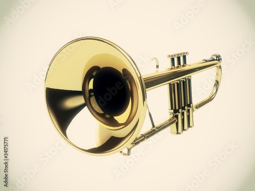 Illustration: tromba strumento note musica tromba strumento note musica