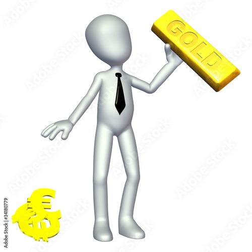 Illustration: Geschäftsleute lieben den Goldwert Geschäftsleute lieben den Goldwert